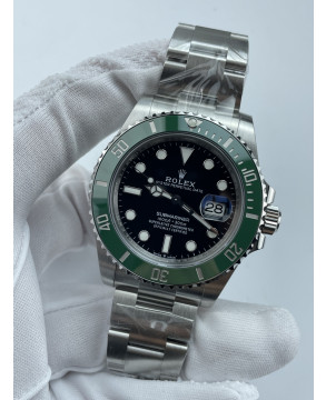 (준비완료/특급배송)NO.13428/QP공장 롤렉스 서브마리너 신형 41mm 블랙다이얼 그린세라믹 인서트 최신형 스타벅스